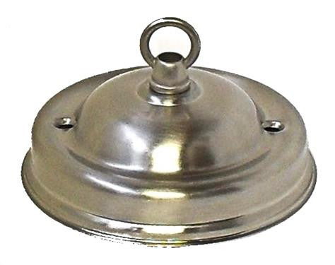 05474 - Ceiling Hook-plate Large Brushed Chrome 4¼” Ø