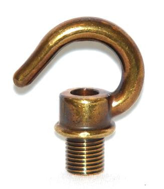 05493 - Hook 10mm Male Thread Antique Brass