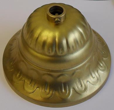 05504 - Decorative Brass Ceiling Cup with Securing Screw Height 58mm Ø90mm