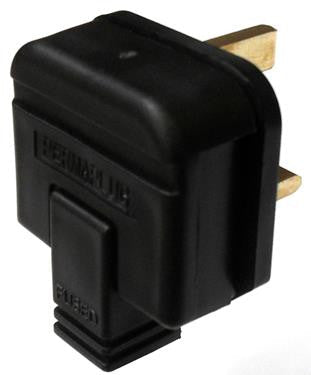 05538 - Plug 13A Resilient Black Extra Heavy Duty