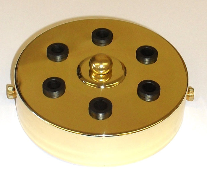 05662 Metalbrite Ceiling Rose Brass 100mm Ø 6-hole