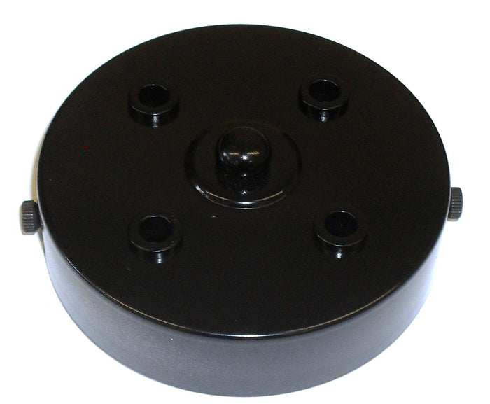 05667 Metalbrite Ceiling Rose Black 100mm Ø 4-hole