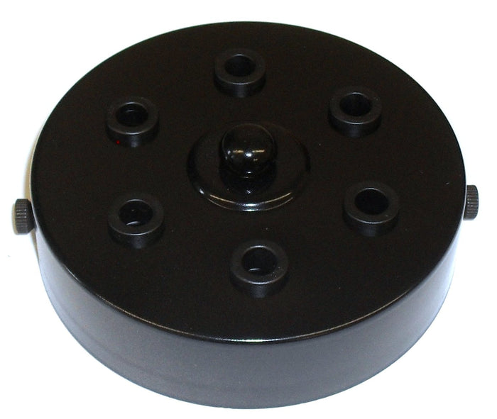 05668 Metalbrite Ceiling Rose Black 100mm Ø 6-hole