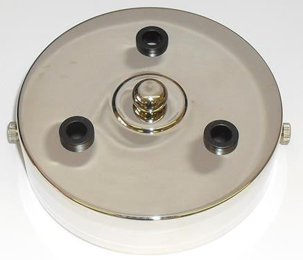 05669 - Metalbrite Ceiling Rose Nickel 100mm Ø 3-hole