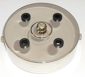 05671 - Metalbrite Ceiling Rose Nickel 100mm Ø 4-hole - LampFix - sparks-warehouse