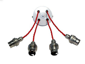 05685 - NANCY White Rose, Twisted Red Flex Quartet - LampFix - sparks-warehouse