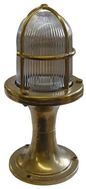 05845 - Solid Brass Small Post Light - Raw Brass