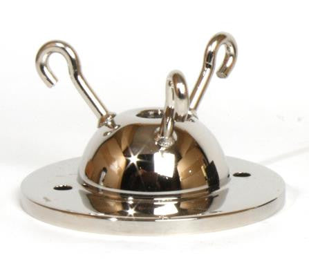 05911 - 3-hook Ceiling Plate Chrome 2¾” Ø