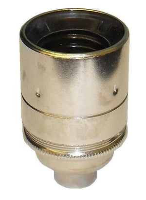 05973 Lampholder ½" ES Nickel Smooth Skirt - ES / Edison Screw / E27, Nickel, ½" Thread Entry - Lampfix - Sparks Warehouse