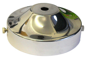 05982 Ceiling Rose Converter Chrome Shaped 100mm Ø - Lampfix - Sparks Warehouse