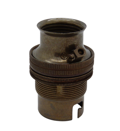 06223 - BC Lampholder 20mm Unswitched Antique Brass - To Fit 20mm Conduit