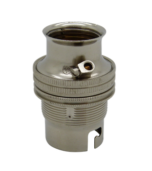 06226 - BC Lampholder 20mm Unswitched Nickel - To Fit 20mm Conduit Lampfix - Sparks Warehouse