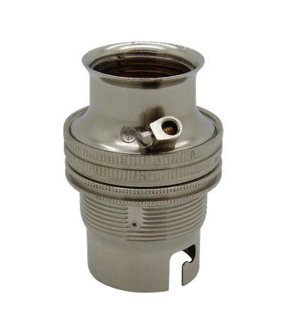 06226 - BC Lampholder 20mm Unswitched Nickel - To Fit 20mm Conduit