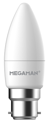 Megaman 4.9W Candle B22 2700K 470lm - 143314E