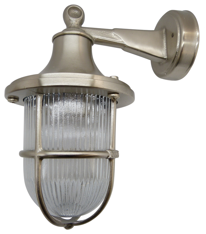 05961 Solid Brass Wall Lantern - Satin Nickel