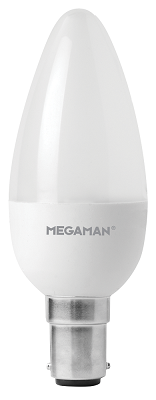 Megaman 5.5W Dimming Opal Candle B15 2700K 470lm - 711512