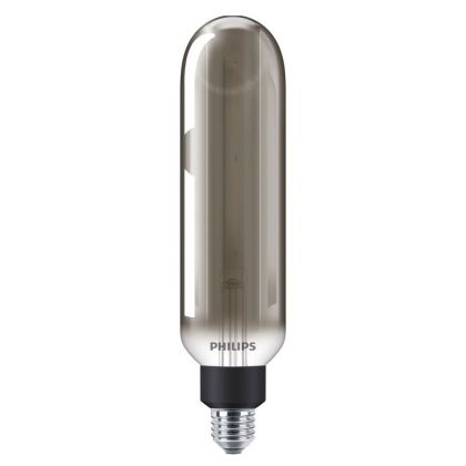 Philips LED giant 25W E27 T65 4000K smoky D - Vintage LEDbulb E27 Tubular Filament Smoke 6.5W 270lm - 840 Cool White | Dimmable - Replaces 25W