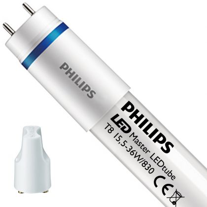 Philips MAS LEDtube 1200mm UO 15.5W 830 T8 - LEDtube T8 MASTER (EM Mains) Ultra Output 15.5W 2300lm - 830 Warm White | 120cm - Replaces 36W