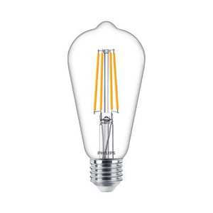 Philips MASTER Value LEDbulb E27 Edison Filament Clear 5.9W 806lm - 927 Extra Warm White | Best Colour Rendering - Replaces 60W