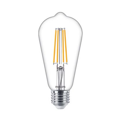 Philips MASTER Value LEDbulb E27 Edison Filament Clear 5.9W 806lm - 927 Extra Warm White | Best Colour Rendering - Replaces 60W