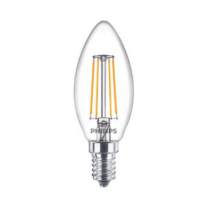 Philips MASTER Value LEDcandle E14 Filament Clear 3.4W 470lm - 927 | Best Colour Rendering - Dimmable – Replaces 40W