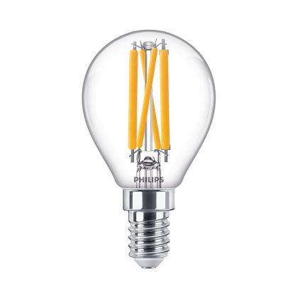 Philips Master Value LEDluster E14 Ball Filament Clear 3.4W 470lm - 927 Extra Warm White | Best Colour Rendering - Dimmable - Replaces 40W