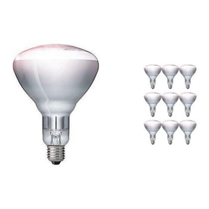 Philips Multipack 10x BR125 IR 250W E27 230-250V Clear - BR125 E27 Reflector 250W 0lm - Infrared