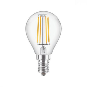 Philips CorePro LEDLusterND4.3-40W E14 827P45CLG - Corepro LEDluster E14 Ball Filament Clear 4.3W 470lm - 827 Extra Warm White | Replaces 40W