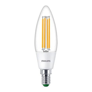 Philips MAS LEDCandleND2.3-40W E14 830B35 CLG UE - MASTER LEDcandle E14 Filament Clear 2.3W 485lm - 830 Warm White | Replaces 40W