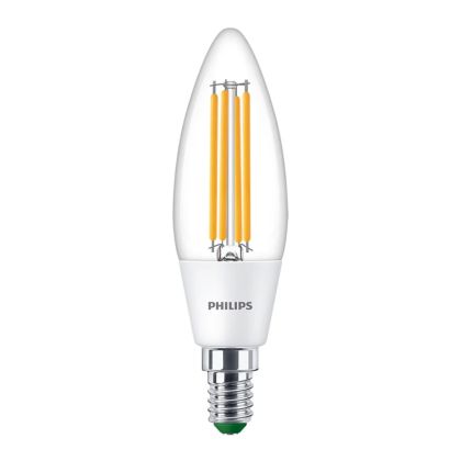 Philips MAS LEDCandleND2.3-40W E14 830B35 CLG UE - MASTER LEDcandle E14 Filament Clear 2.3W 485lm - 830 Warm White | Replaces 40W