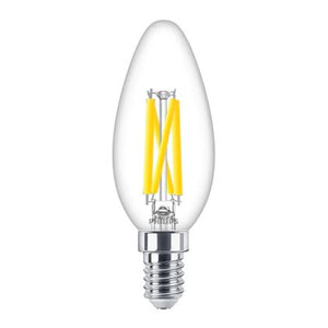 Philips MASTER LED E14 Candle Filament Clear 3.4W 470lm - 922-927 Dim To Warm | Best Colour Rendering - Dimmable - Replaces 40W