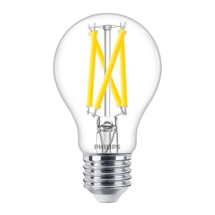 Philips MAS LEDBulb DT7.2-75W E27 927A60CL G - MASTER LED E27 Pear Filament Clear 7.2W 1055lm - 922-927 Dim To Warm | Best Colour Rendering - Dimmable - Replaces 75W