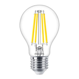 Philips MAS VLE LEDBulbD7.8-75W E27 940 A60CL G - MASTERValue LED E27 Pear Filament Clear 7.8W 1055lm - 940 Cool White | Best Colour Rendering - Dimmable - Replaces 75W