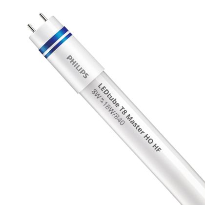 Philips MAS LEDtube HF 600mm HO 8W840 T8 - LED Tube T8 MASTER (HF) High Output 8W 1050lm - 840 Cool White | 60cm - Dimmable - Replaces 18W