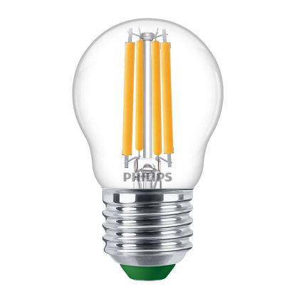 Philips MAS LEDLusterND2.3-40W E27 827 P45CL GUE - MASTER LEDcandle Ultra Efficient E27 Pear Clear 2.3W 485lm - 827 Extra Warm White | Replaces 40W