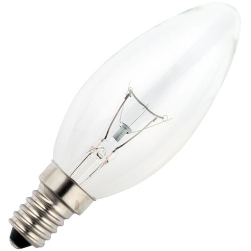 Schiefer E14 Candle C35x100mm 235V 25W 3CC-9 RC 1500h Clear 2500K Dimmable - 149183900