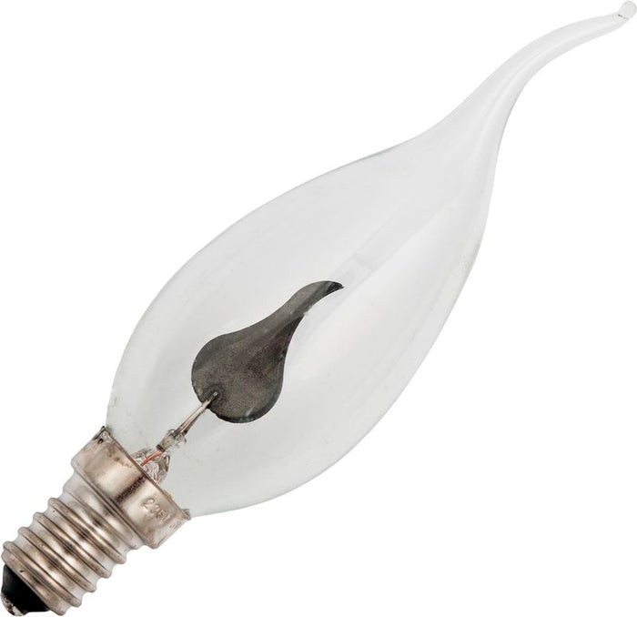 Schiefer E14 Tip Candle C35x113mm 230V 3W 1000h Clear Neon Flicker Flame 2500K Non-Dimmable - 419904857