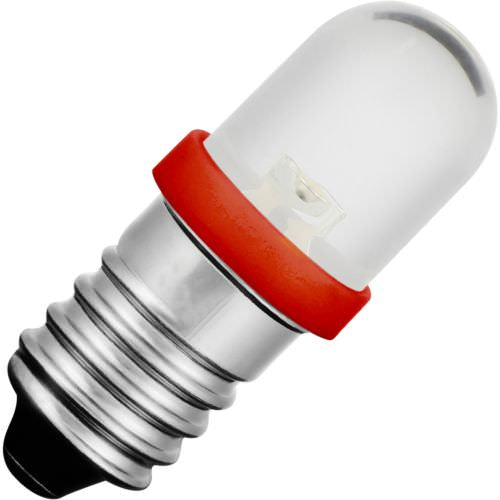 Schiefer E10 Single Led T85x28mm 12V 20mA AC/DC Water Clear Red 20000h K Non-Dimmable - 102735702