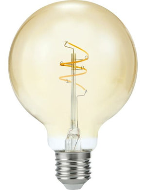 SPL LED E27 Slim Flexible Filament Globe G95x135mm 230V 470Lm 42W 2200K 922 360° AC Gold Dimmable 2200K Dimmable - LS279547022