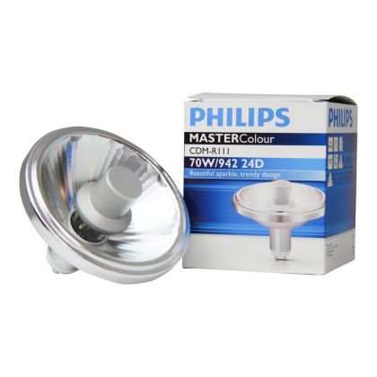 Philips MASTERC CDM-R111 70W/942 GX8.5 24D 1CT/6 - MASTERColour GX8.5 CDM-R111 Elite 70W 24D - 942 Cool White | Best Colour Rendering