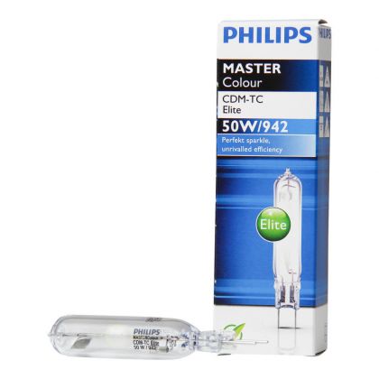 Philips MASTERC CDM-TC Elite 50W/942 G8.5 1CT - MASTERColour G8.5 CDM-TC Elite 50W - 942 Cool White | Best Colour Rendering