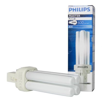 Philips MASTER PL-C 10W/830/2P 1CT/5X10BOX - MASTER PL-C 10W - 830 Warm White | 2 Pin