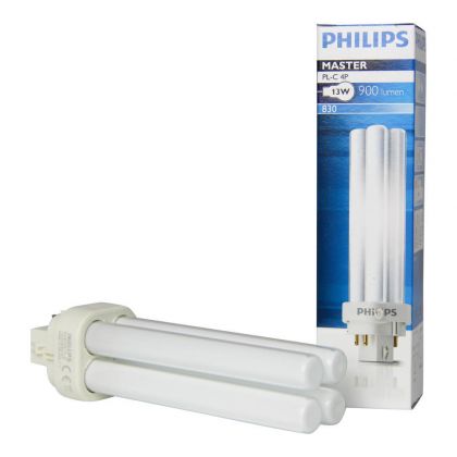 Philips MASTER PL-C 13W/830/4P 1CT/5X10BOX - MASTER PL-C 13W - 830 Warm White | 4 Pin