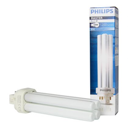 Philips MASTER PL-C 18W/830/4P 1CT/5X10BOX - MASTER PL-C 18W - 830 Warm White | 4 Pin