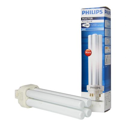 Philips MASTER PL-C Xtra 18W/840/4P 1CT/5X10BOX - MASTER PL-C Xtra 18W - 840 Cool White | 4 Pin