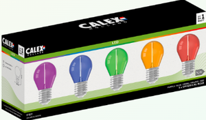 Calex 473424 (473434) - LED Coloured Spherical Lamps 5-pack 220-240V 1W