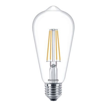 Philips Corepro LEDbulb E27 Edison Filament Clear 7W 806lm - 827 Extra Warm White | Replaces 60W