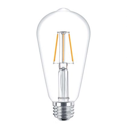 Philips CorePro LEDBulbND 4-40W E27 ST64 827 CLG - Corepro LEDbulb E27 Edison Filament Clear 4W 470lm - 827 Extra Warm White | Replaces 40W