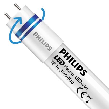 Philips MAS LEDtube HF 1200mm UO 16W830 T8 - LED Tube T8 MASTER (HF) Ultra Output 16W 2300lm - 830 Warm White | 120cm - Replaces 36W