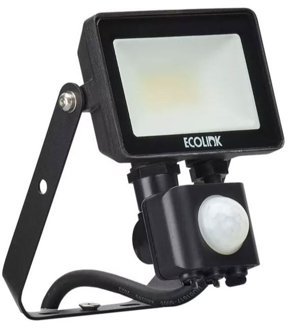 EcoLink LED Flood Light  10W  4000K  850lm  PIR SENSOR  IP65